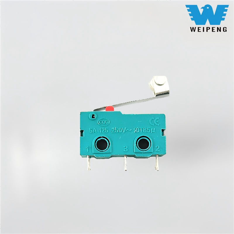 رابطہ بٹن 5A/125V 250V سیدھے ہینڈل تھری پن ٹریول کی حد مائیکرو سوئچ