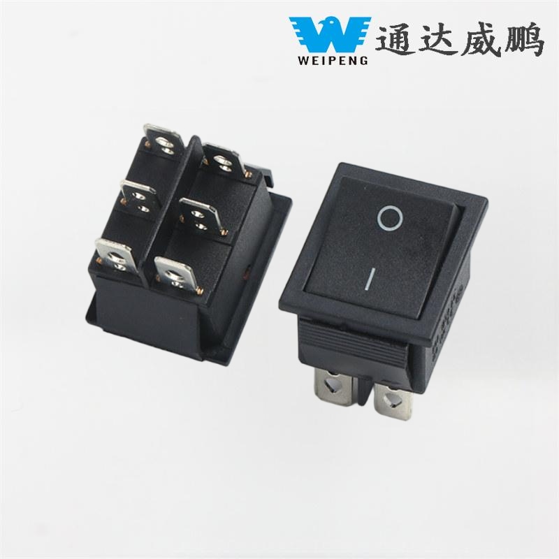 Kcd4 واٹر ڈسپنسر 2-Gear 6-Pin 16A ہائی کرنٹ راکر سوئچ