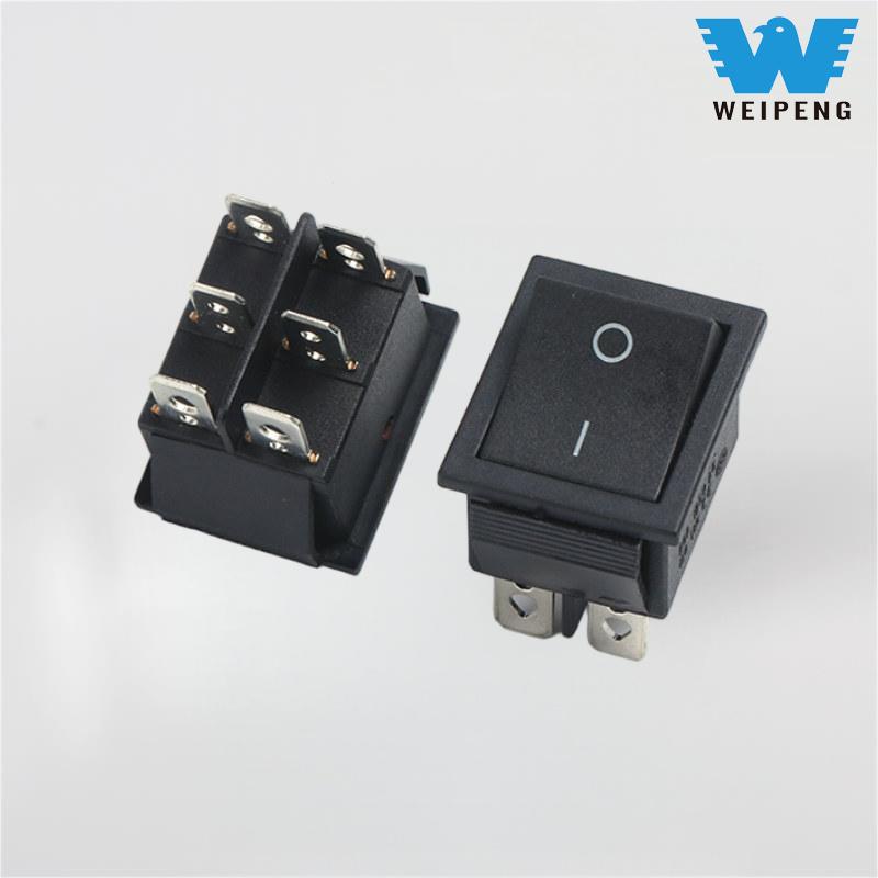Kcd4 واٹر ڈسپنسر 2-Gear 6-Pin 16A راکر پاور بٹن سوئچ