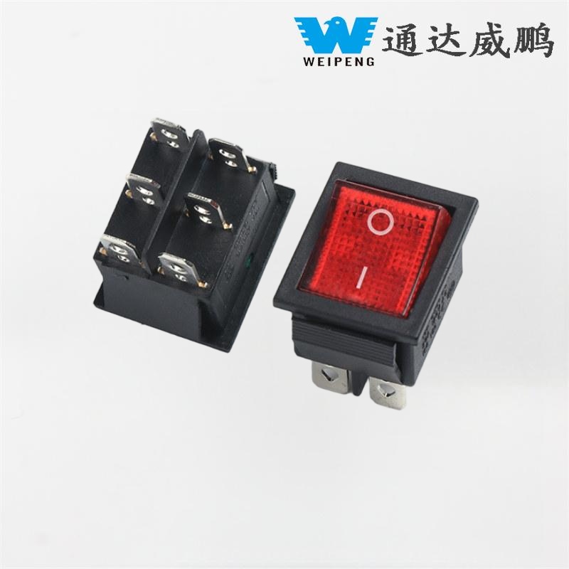 Kcd4 واٹر ڈسپنسر 2-Gear 6-Pin Rocker پاور بٹن سوئچ