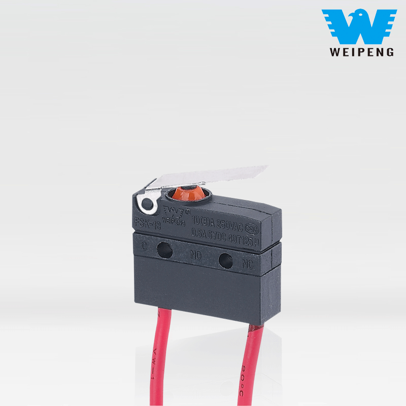 واٹر پمپ موٹر کے لئے تاروں کے ساتھ واٹر پروف مائکرو سوئچ